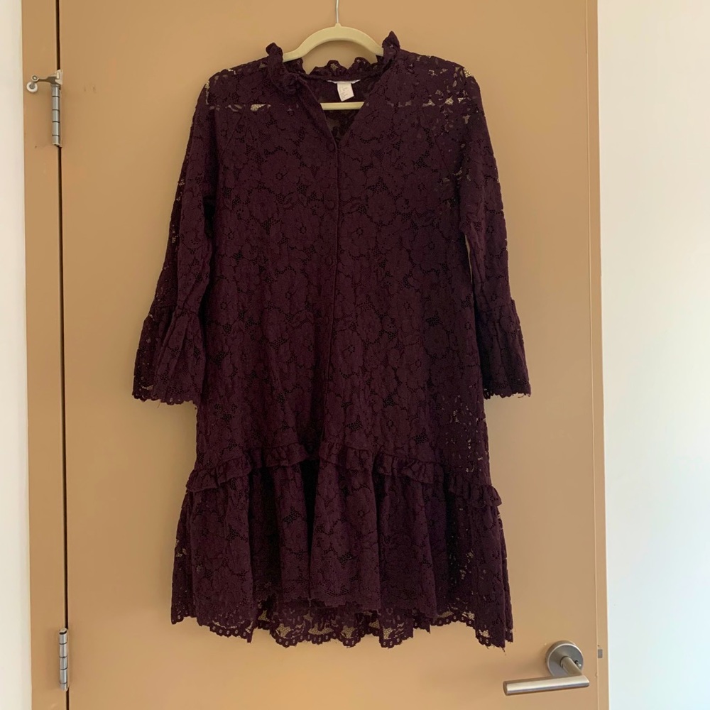 Maroon lace dress